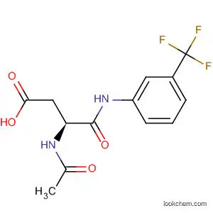 Molecular Structure of 62022-62-2 (Butanoic acid,
3-(acetylamino)-4-oxo-4-[[3-(trifluoromethyl)phenyl]amino]-, (S)-)