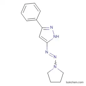 Molecular Structure of 62072-14-4 (1H-Pyrazole, 3-phenyl-5-(1-pyrrolidinylazo)-)
