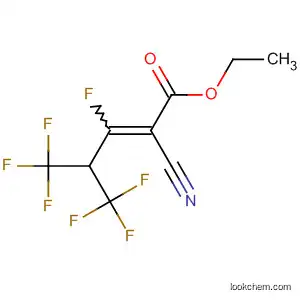Molecular Structure of 62116-39-6 (2-Pentenoic acid, 2-cyano-3,5,5,5-tetrafluoro-4-(trifluoromethyl)-, ethyl
ester)