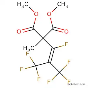 Molecular Structure of 62116-41-0 (Propanedioic acid,
methyl[1,3,3,3-tetrafluoro-2-(trifluoromethyl)-1-propenyl]-, dimethyl ester)