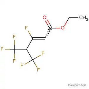 Molecular Structure of 62116-52-3 (2-Pentenoic acid, 3,5,5,5-tetrafluoro-4-(trifluoromethyl)-, ethyl ester)