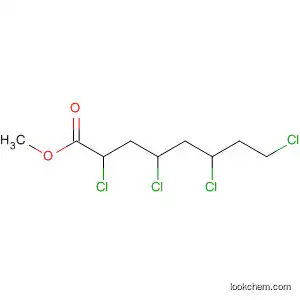 Molecular Structure of 62116-58-9 (Octanoic acid, 2,4,6,8-tetrachloro-, methyl ester)