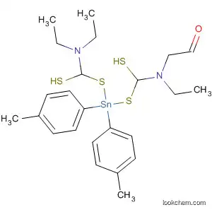 Molecular Structure of 62116-85-2 (5,7-Dithia-3,9-diaza-6-stannaundecane,
3,9-diethyl-6,6-bis(4-methylphenyl)-4,8-dithioxo-)