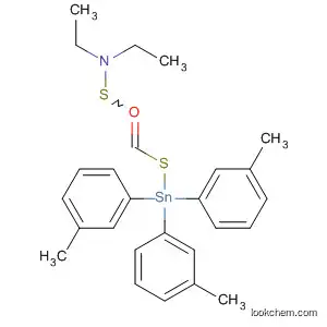 Molecular Structure of 62116-87-4 (Stannane, [[(diethylamino)thioxomethyl]thio]tris(3-methylphenyl)-)