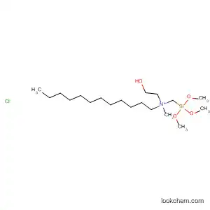 Molecular Structure of 62117-50-4 (1-Dodecanaminium,
N-(2-hydroxyethyl)-N-methyl-N-[(trimethoxysilyl)methyl]-, chloride)