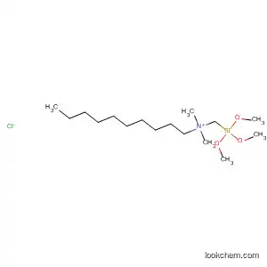 Molecular Structure of 62117-52-6 (1-Decanaminium, N,N-dimethyl-N-[(trimethoxysilyl)methyl]-, chloride)