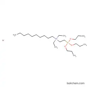 Molecular Structure of 62117-58-2 (1-Decanaminium, N,N-diethyl-N-[2-(tripropoxysilyl)ethyl]-, bromide)