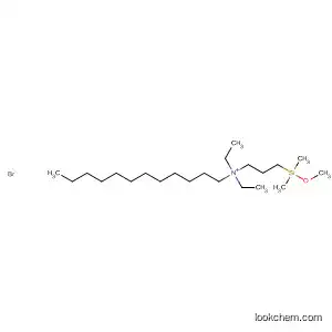 Molecular Structure of 62117-63-9 (1-Dodecanaminium, N,N-diethyl-N-[3-(methoxydimethylsilyl)propyl]-,
bromide)