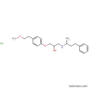 Molecular Structure of 62129-72-0 (2-Propanol,
1-[4-(2-methoxyethyl)phenoxy]-3-[(1-methyl-3-phenylpropyl)amino]-,
hydrochloride)