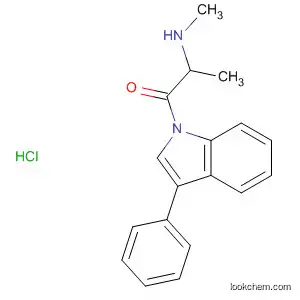 Molecular Structure of 62236-34-4 (1H-Indole, 2,3-dihydro-1-[2-(methylamino)-1-oxopropyl]-3-phenyl-,
monohydrochloride)