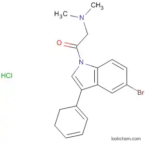 Molecular Structure of 62236-50-4 (1H-Indole, 5-bromo-1-[(dimethylamino)acetyl]-2,3-dihydro-3-phenyl-,
monohydrochloride)