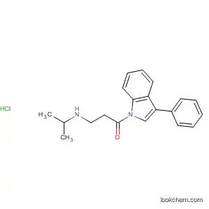 Molecular Structure of 62236-53-7 (1H-Indole,
2,3-dihydro-1-[3-[(1-methylethyl)amino]-1-oxopropyl]-3-phenyl-,
monohydrochloride)