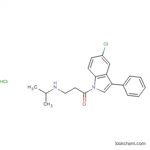 Molecular Structure of 62236-57-1 (1H-Indole,
5-chloro-2,3-dihydro-1-[3-[(1-methylethyl)amino]-1-oxopropyl]-3-phenyl-,
monohydrochloride)