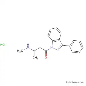 Molecular Structure of 62236-60-6 (1H-Indole, 2,3-dihydro-1-[3-(methylamino)-1-oxobutyl]-3-phenyl-,
monohydrochloride)