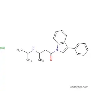 Molecular Structure of 62236-63-9 (1H-Indole,
2,3-dihydro-1-[3-[(1-methylethyl)amino]-1-oxobutyl]-3-phenyl-,
monohydrochloride)