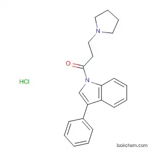 Molecular Structure of 62236-74-2 (1H-Indole, 2,3-dihydro-1-[1-oxo-3-(1-pyrrolidinyl)propyl]-3-phenyl-,
monohydrochloride)