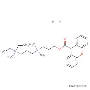 Molecular Structure of 62236-83-3 (1,3-Propanediaminium,
N,N-diethyl-N,N',N'-trimethyl-N'-[3-[(9H-xanthen-9-ylcarbonyl)oxy]propyl]
-, diiodide)