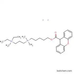 Molecular Structure of 62236-85-5 (1,3-Propanediaminium,
N,N-diethyl-N,N',N'-trimethyl-N'-[5-[(9H-xanthen-9-ylcarbonyl)oxy]pentyl]
-, diiodide)