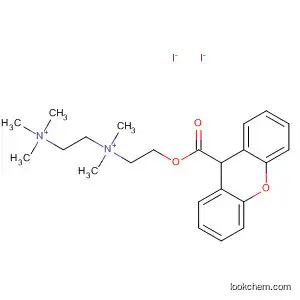 Molecular Structure of 62236-90-2 (1,2-Ethanediaminium,
N,N,N,N',N'-pentamethyl-N'-[2-[(9H-xanthen-9-ylcarbonyl)oxy]ethyl]-,
diiodide)