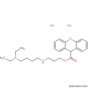 Molecular Structure of 62237-02-9 (9H-Xanthene-9-carboxylic acid,
3-[[3-(diethylamino)propyl]methylamino]propyl ester, dihydrochloride)
