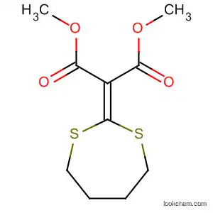 Molecular Structure of 62280-79-9 (Propanedioic acid, 1,3-dithiepan-2-ylidene-, dimethyl ester)