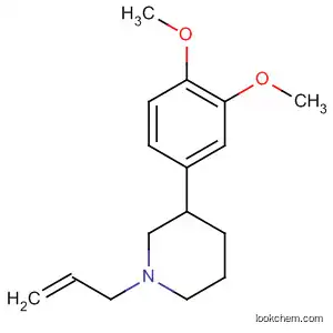 Molecular Structure of 62287-07-4 (Piperidine, 3-(3,4-dimethoxyphenyl)-1-(2-propenyl)-)