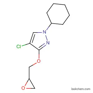 Molecular Structure of 62294-27-3 (1H-Pyrazole, 4-chloro-1-cyclohexyl-3-(oxiranylmethoxy)-)