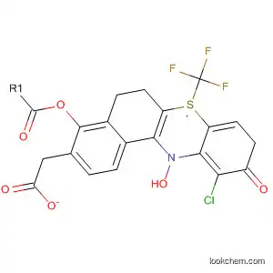 Molecular Structure of 62306-58-5 (12H-Benzo[a]phenothiazin-5-ol, 6-chloro-10-(trifluoromethyl)-, acetate
(ester), 7-oxide)