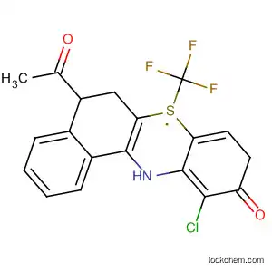Molecular Structure of 62306-77-8 (12H-Benzo[a]phenothiazine, 12-acetyl-6-chloro-10-(trifluoromethyl)-,
7-oxide)