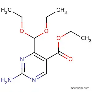 Molecular Structure of 62327-98-4 (5-Pyrimidinecarboxylic acid, 2-amino-4-(diethoxymethyl)-, ethyl ester)