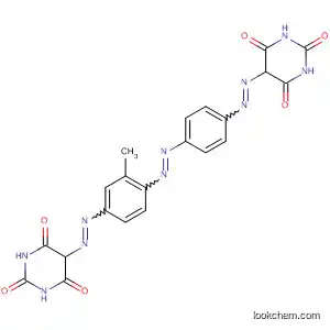 Molecular Structure of 62345-91-9 (2,4,6(1H,3H,5H)-Pyrimidinetrione,
5-[[4-[[4-[(hexahydro-2,4,6-trioxo-5-pyrimidinyl)azo]-2-methylphenyl]azo]
phenyl]azo]-)
