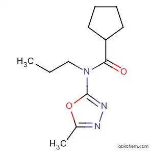 Molecular Structure of 62347-61-9 (Cyclopentanecarboxamide, N-(5-methyl-1,3,4-oxadiazol-2-yl)-N-propyl-)