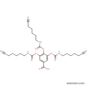 Molecular Structure of 62351-40-0 (Benzoic acid, 3,4,5-tris[[[(5-cyanopentyl)amino]carbonyl]oxy]-)