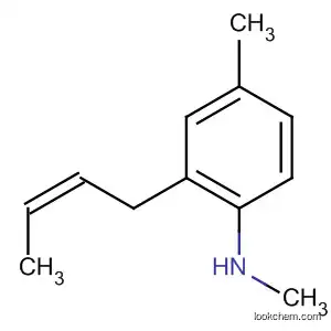 Molecular Structure of 62378-94-3 (Benzenamine, 2-(2-butenyl)-N,4-dimethyl-, (Z)-)