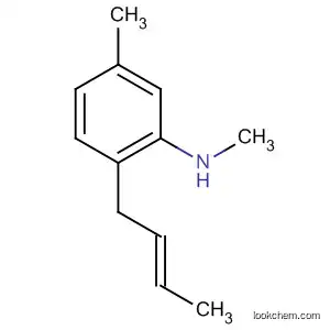 Molecular Structure of 62379-10-6 (Benzenamine, 2-(2-butenyl)-N,5-dimethyl-, (E)-)