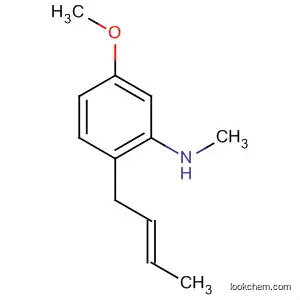 Molecular Structure of 62379-13-9 (Benzenamine, 2-(2-butenyl)-5-methoxy-N-methyl-, (E)-)