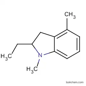 Molecular Structure of 62379-15-1 (1H-Indole, 2-ethyl-2,3-dihydro-1,4-dimethyl-)