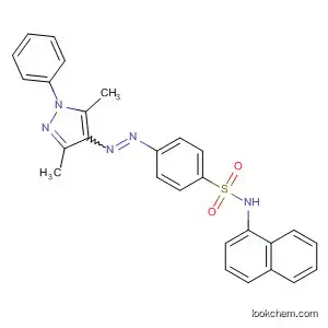 Molecular Structure of 62379-52-6 (Benzenesulfonamide,
4-[(3,5-dimethyl-1-phenyl-1H-pyrazol-4-yl)azo]-N-naphthalenyl-)