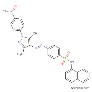 Molecular Structure of 62379-54-8 (Benzenesulfonamide,
4-[[3,5-dimethyl-1-(4-nitrophenyl)-1H-pyrazol-4-yl]azo]-N-naphthalenyl-)