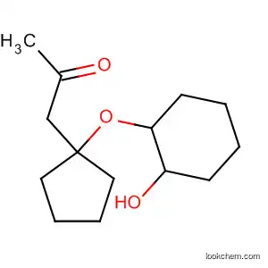 Molecular Structure of 62380-08-9 (2-Propanone, 1-[1-[(2-hydroxycyclohexyl)oxy]cyclopentyl]-)