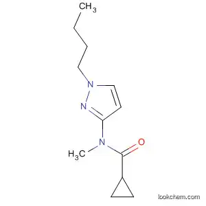 Molecular Structure of 62399-97-7 (Cyclopropanecarboxamide, N-(1-butyl-1H-pyrazol-3-yl)-N-methyl-)