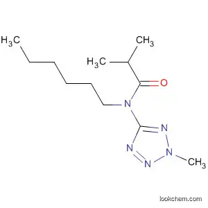 Molecular Structure of 62400-21-9 (Propanamide, N-hexyl-2-methyl-N-(2-methyl-2H-tetrazol-5-yl)-)