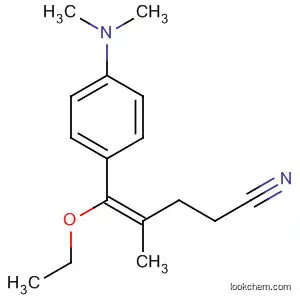 4-Pentenenitrile, 5-[4-(dimethylamino)phenyl]-5-ethoxy-4-methyl-, (E)-