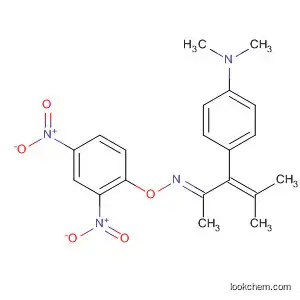 Molecular Structure of 62411-95-4 (3-Penten-2-one, 3-[4-(dimethylamino)phenyl]-4-methyl-,
O-(2,4-dinitrophenyl)oxime, (E)-)