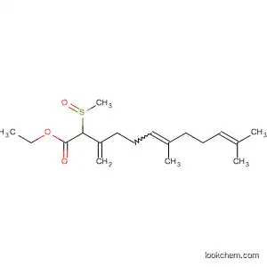 6,10-Dodecadienoic acid,
7,11-dimethyl-3-methylene-2-(methylsulfinyl)-, ethyl ester