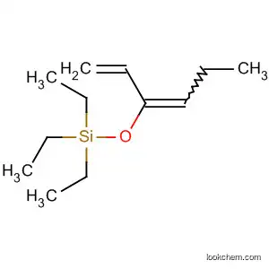 Molecular Structure of 62418-67-1 (Silane, [(1-ethenyl-1-butenyl)oxy]triethyl-)