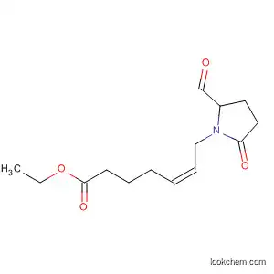 Molecular Structure of 62444-06-8 (5-Heptenoic acid, 7-(2-formyl-5-oxo-1-pyrrolidinyl)-, ethyl ester, (Z)-)