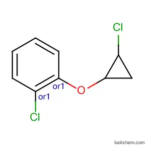Molecular Structure of 62456-22-8 (Benzene, 1-chloro-2-[(2-chlorocyclopropyl)oxy]-, trans-)
