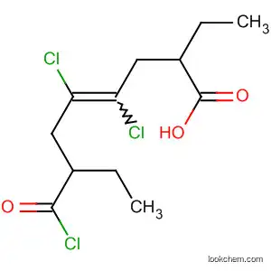 Molecular Structure of 62456-82-0 (4-Nonenoic acid, 4,5-dichloro-7-(chlorocarbonyl)-2-ethyl-)