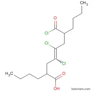 Molecular Structure of 62456-84-2 (4-Undecenoic acid, 2-butyl-4,5-dichloro-7-(chlorocarbonyl)-)